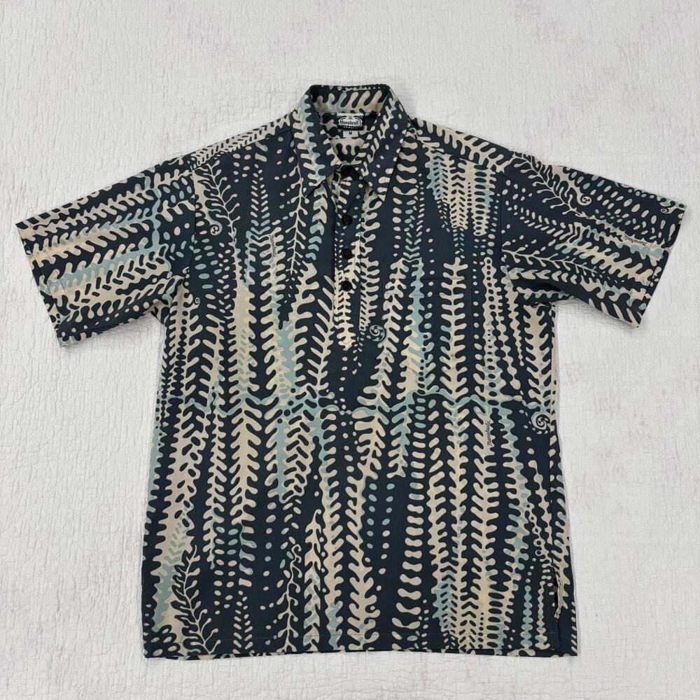 Manuhealii Hawaiian Shirt Men’s Size Medium Aloha Button Up Rayon
